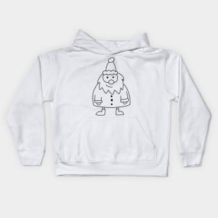 Santa Drawing Kids Hoodie